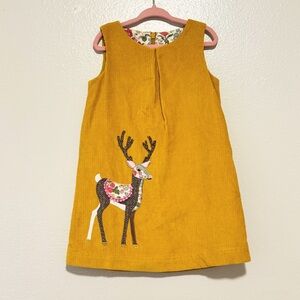 appliqué corduroy dress 3-4Y Mini boden dear patchwork